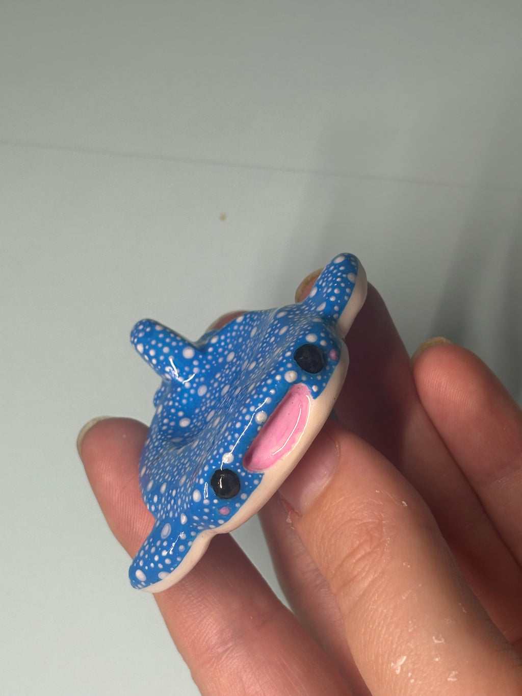 Custom whale shark worry stone