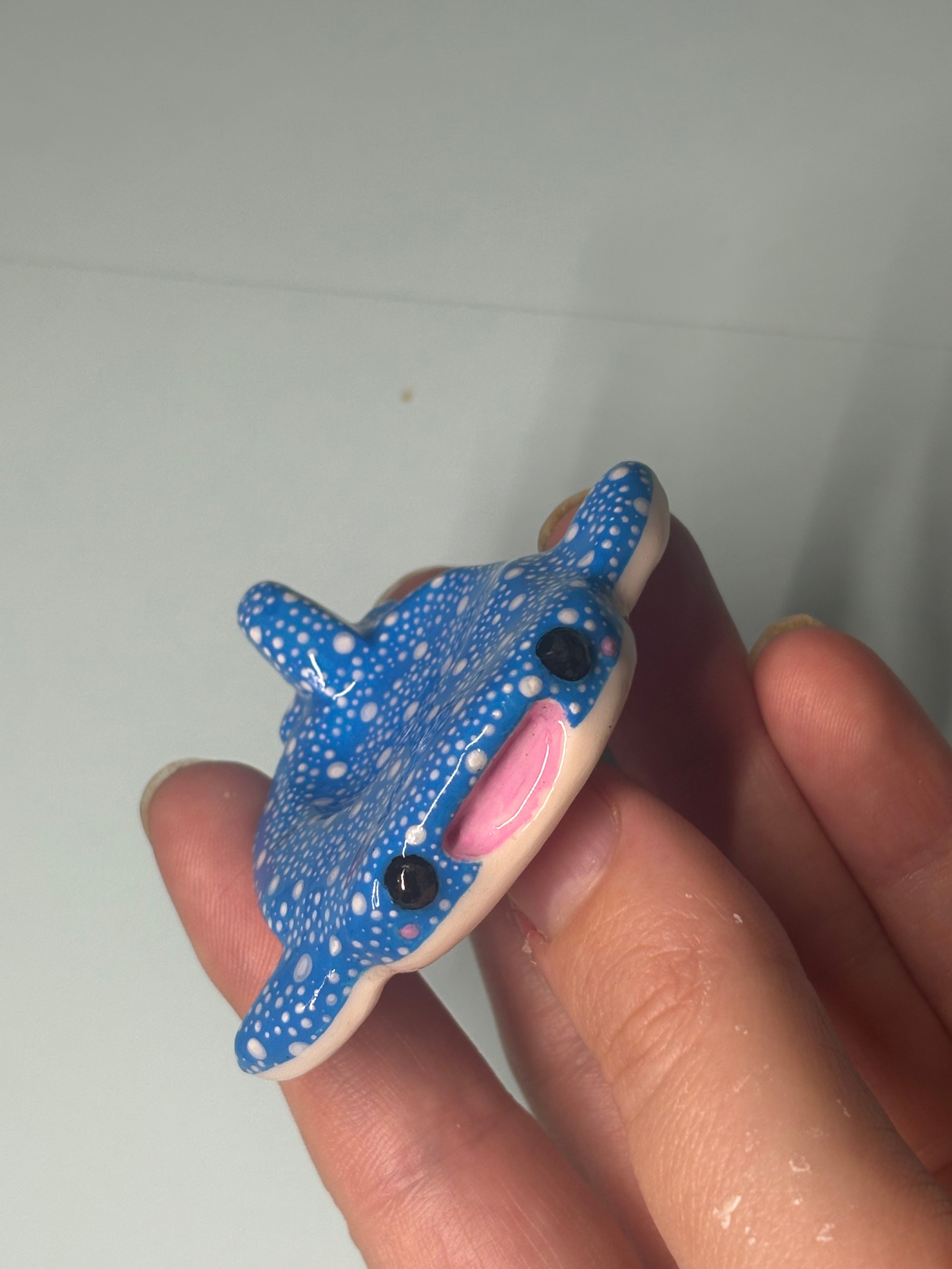Custom whale shark worry stone