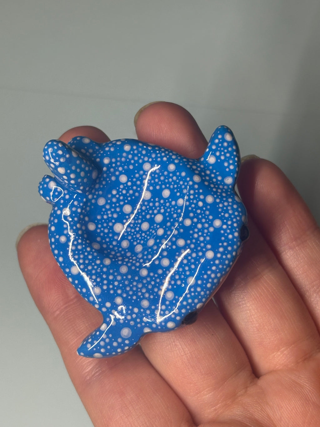 Custom whale shark worry stone