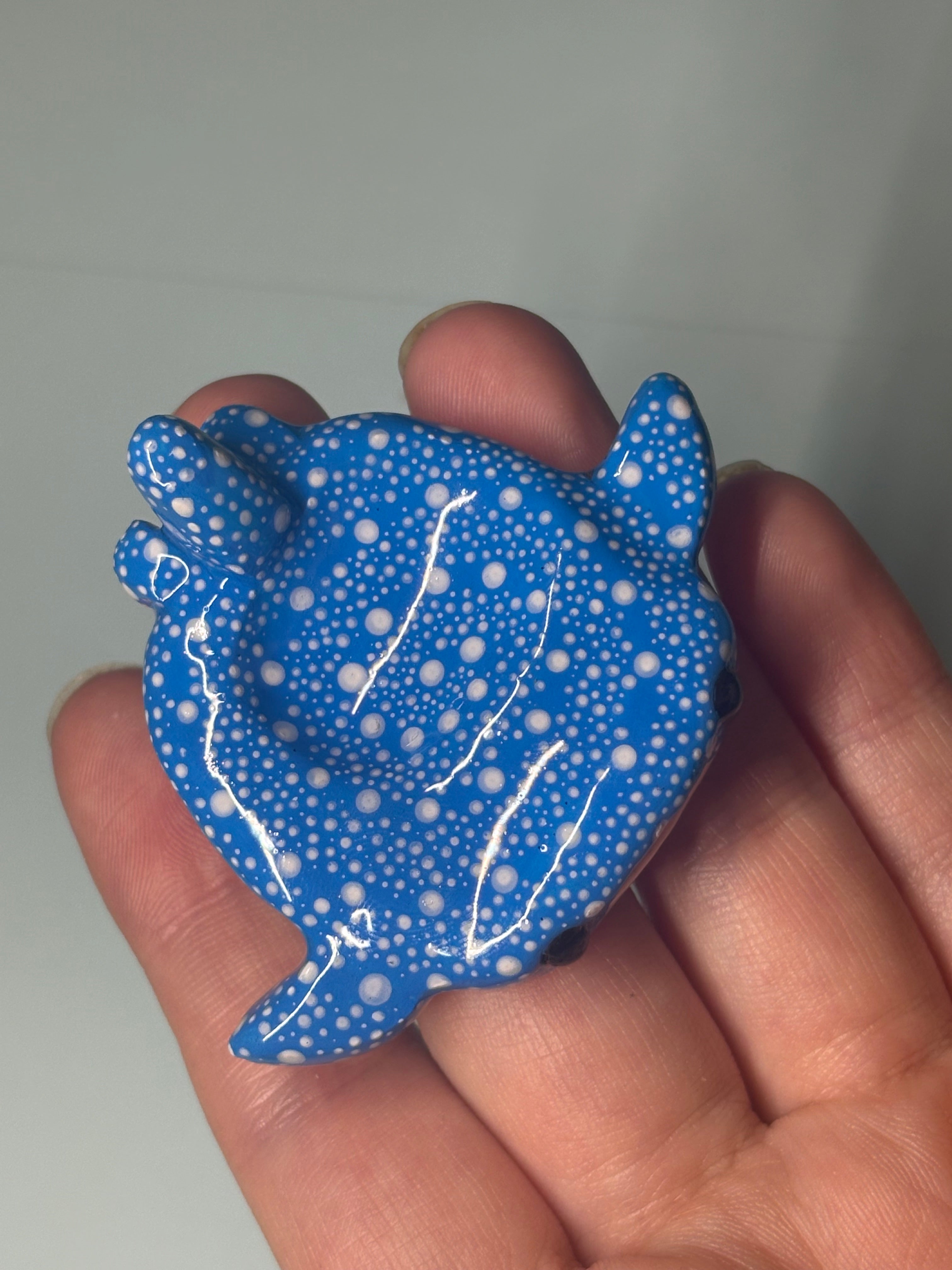 Custom whale shark worry stone