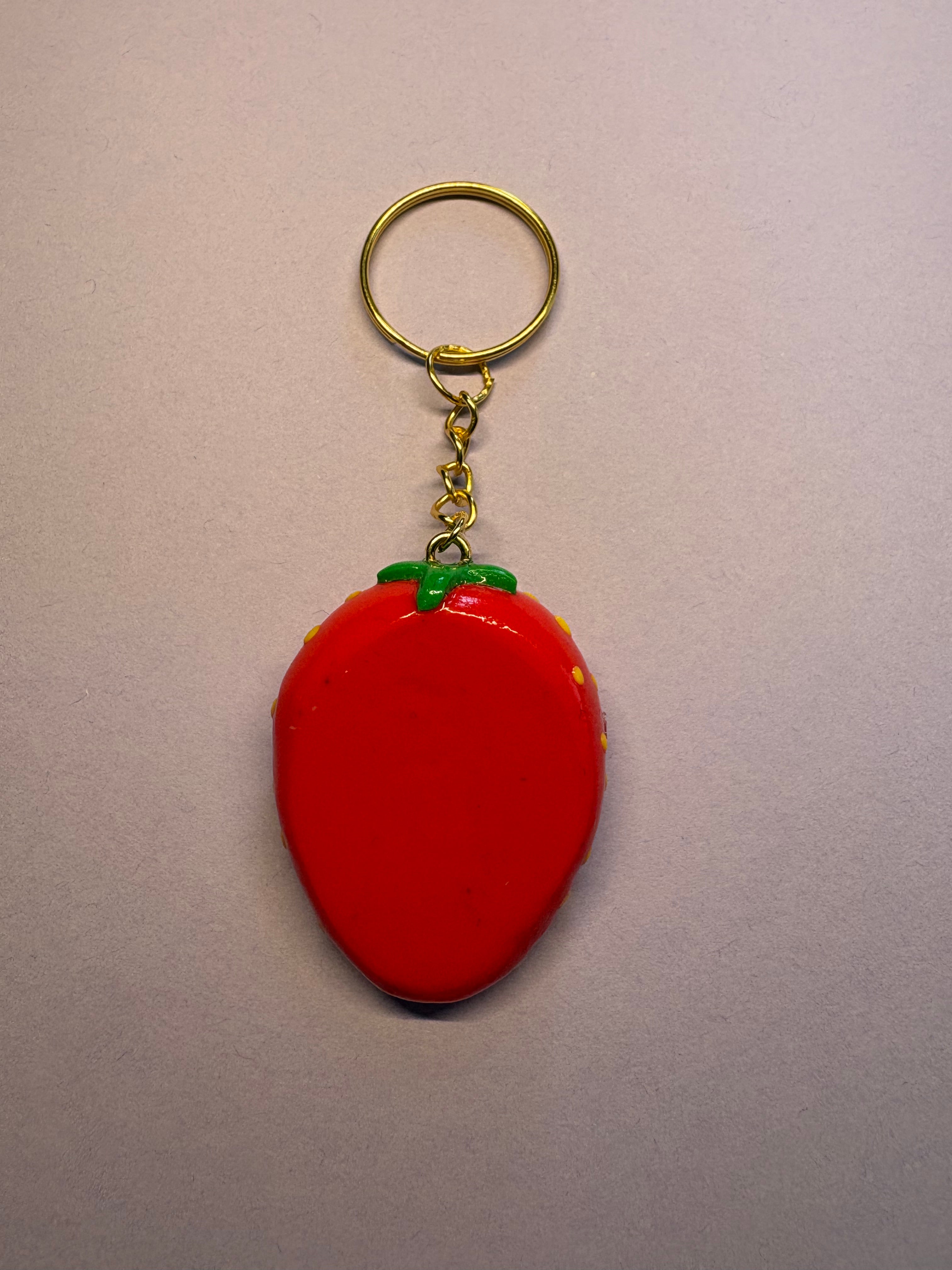 Strawberry worry stone