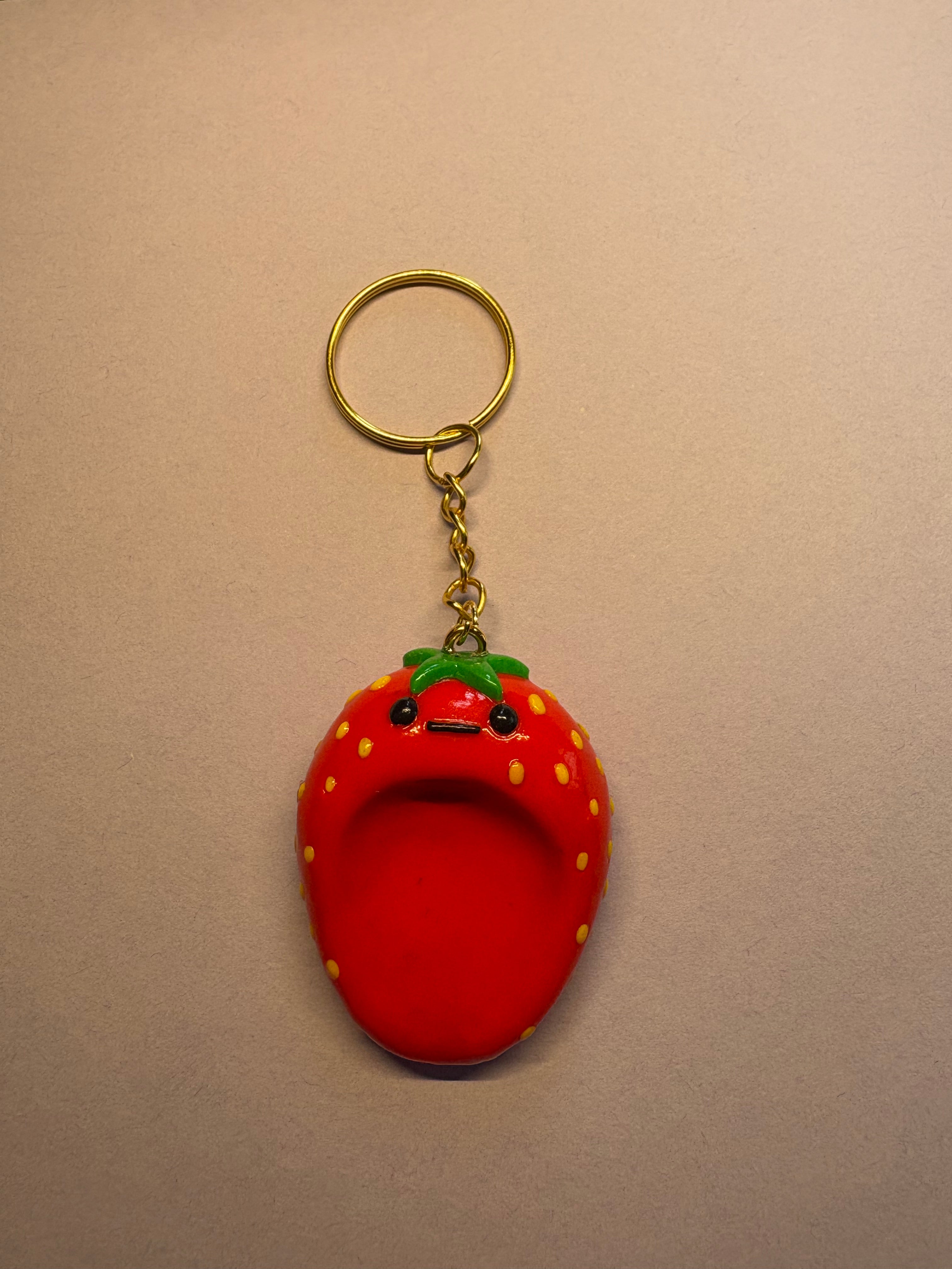Strawberry worry stone