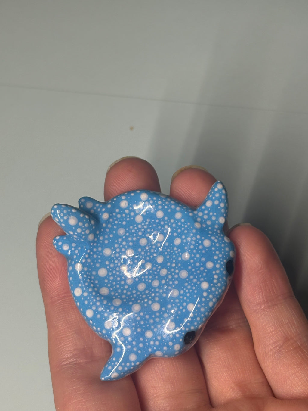Custom whale shark worry stone