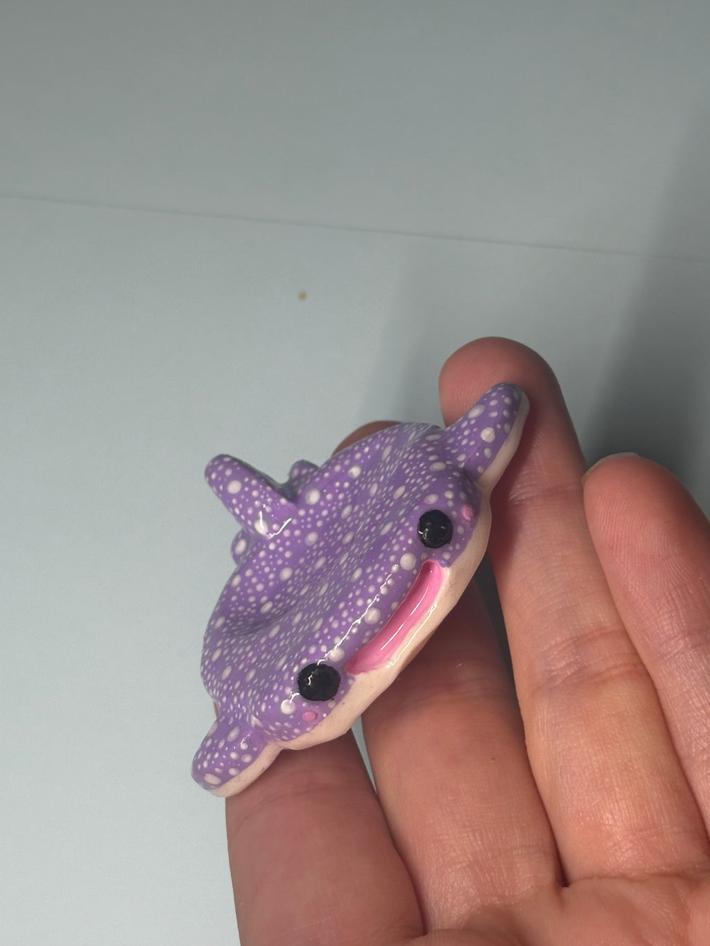 Custom whale shark worry stone