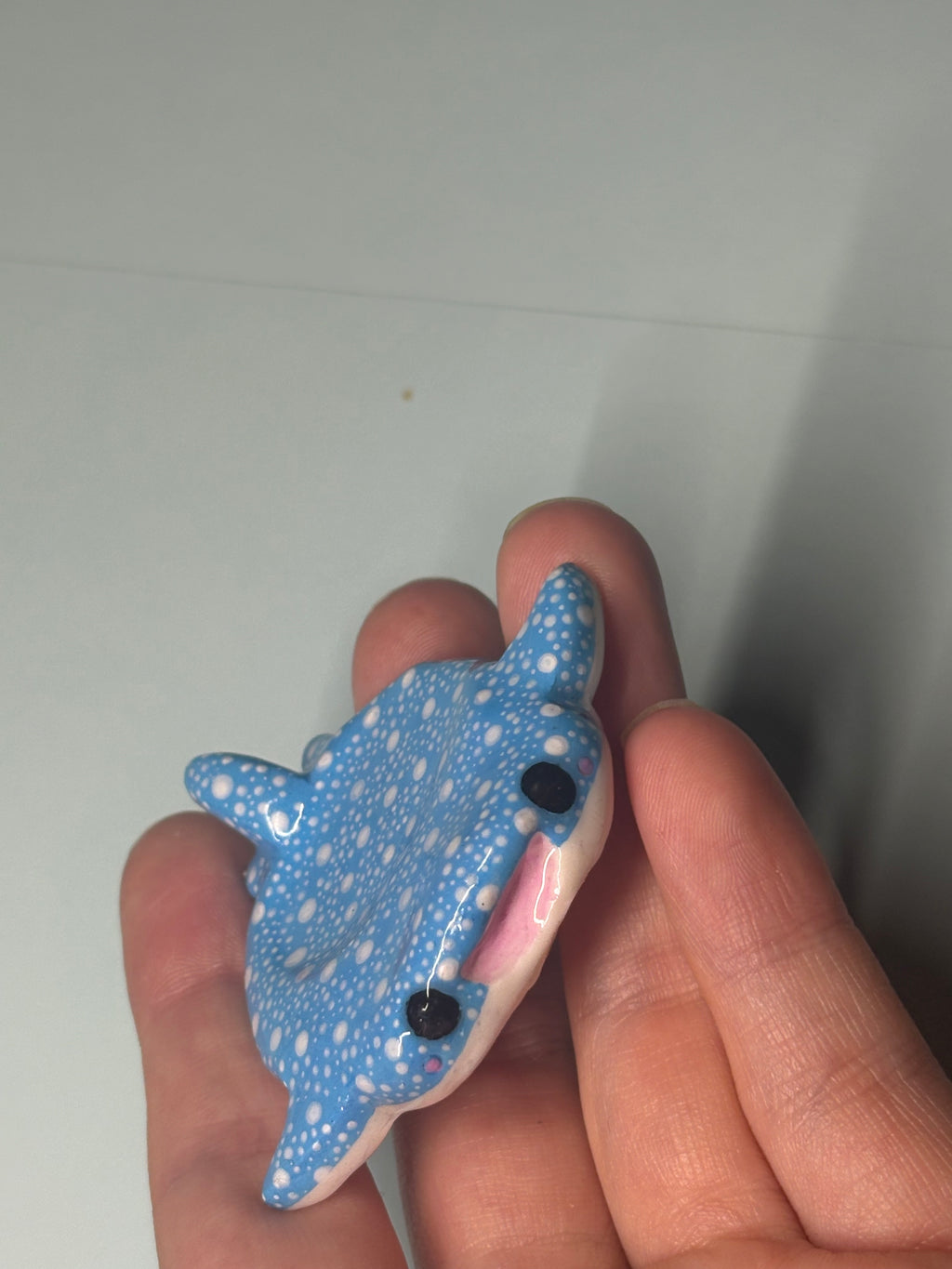 Custom whale shark worry stone