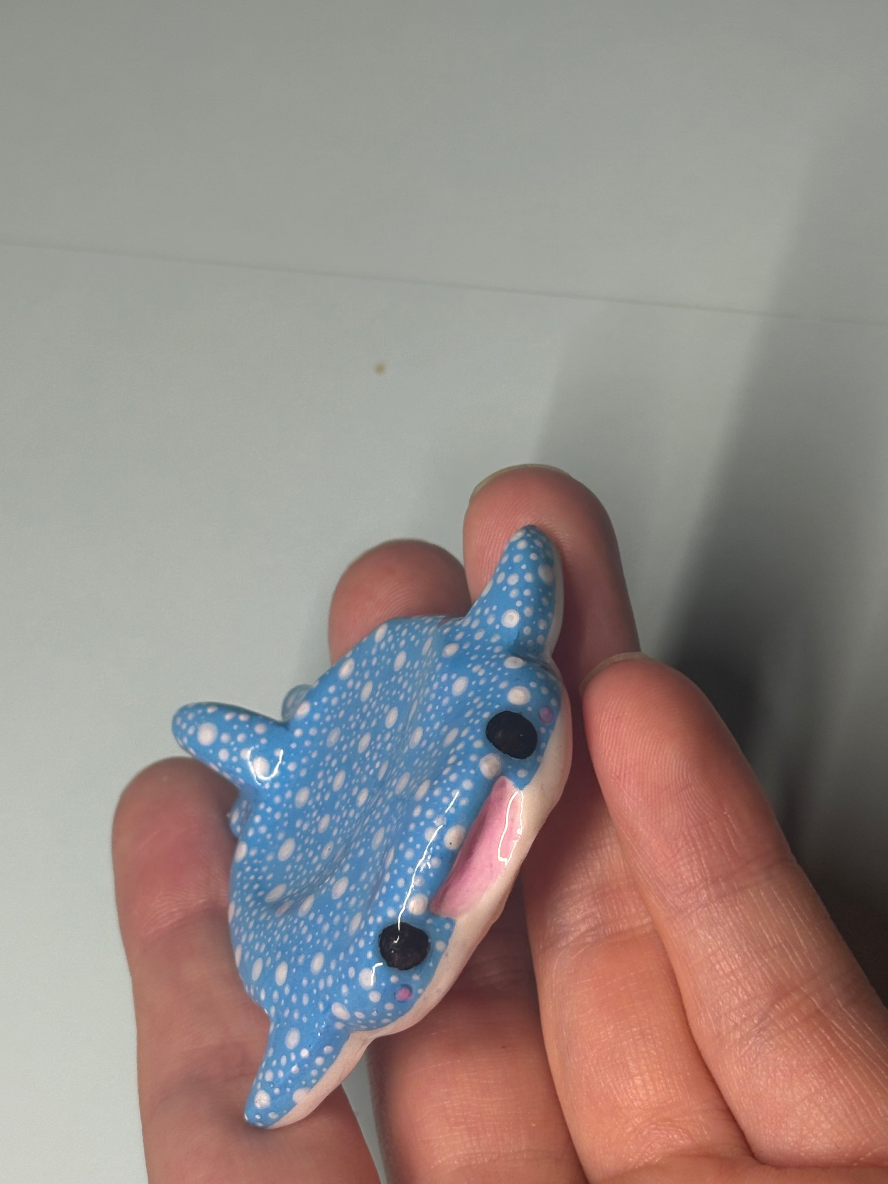 Custom whale shark worry stone