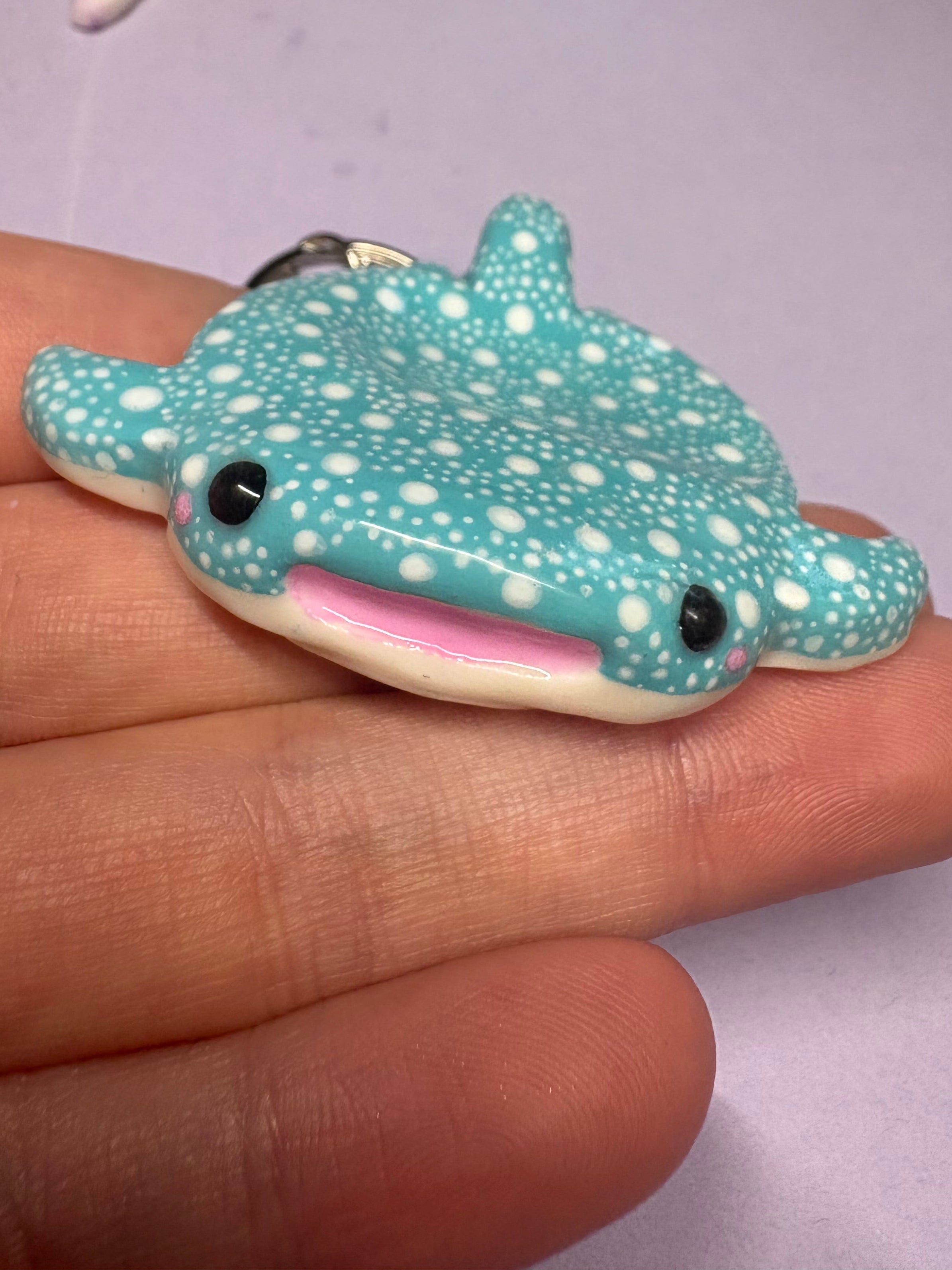 Custom whale shark worry stone