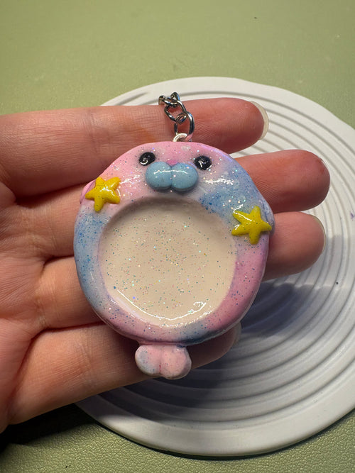 Candyfloss Seal worry stone